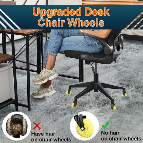 RidRed Gaming Chair Wheels -Replacement Rubber Casters- Universal Fit 3 Inch Chair Casters