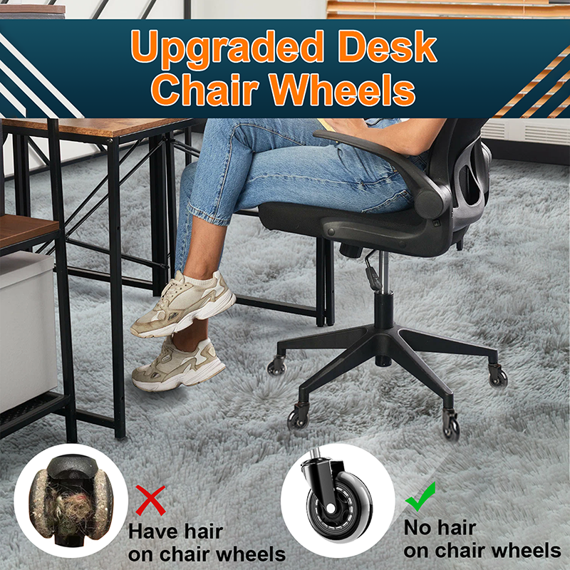 RidRed Office Chair Wheels-Replacement Rubber Wheels-Universal Fit 3 Inch Casters