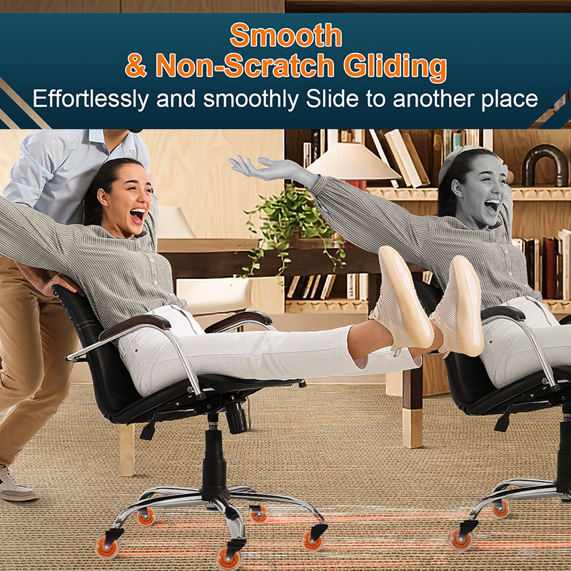 RidRed Gaming Rubber Wheels - Heavy-Duty Office Chair Wheels -Universal Fit 3 Inch Chair Casters