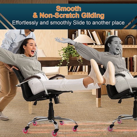 RidRed Gaming Rubber Wheels - Heavy-Duty Office Chair Wheels-Universal Fit 3 Inch Chair Casters