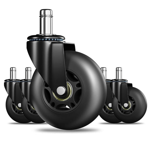 RidRed Office Chair Wheels-Universal Fit 3 Inch Computer Gaming Desk Caster Wheels