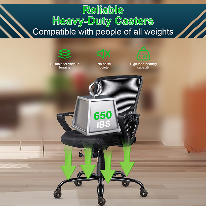 RidRed Office Chair Wheels-Universal Fit 3 Inch Computer Gaming Desk Caster Wheels