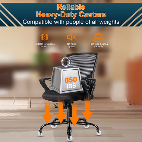 RidRed Gaming Chair Wheels - Heavy Duty Office Chair Wheels-Universal Fit 3 Inch Chair Casters