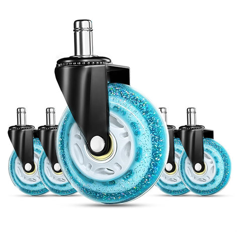 RidRed Gaming Chair Wheels-Replacement Rubber Casters-Universal Fit 3 Inch Chair Casters