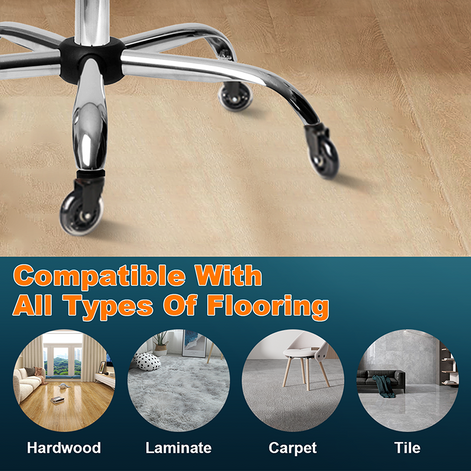 RidRed Office Chair Wheels-Replacement Rubber Wheels-Universal Fit 3 Inch Casters