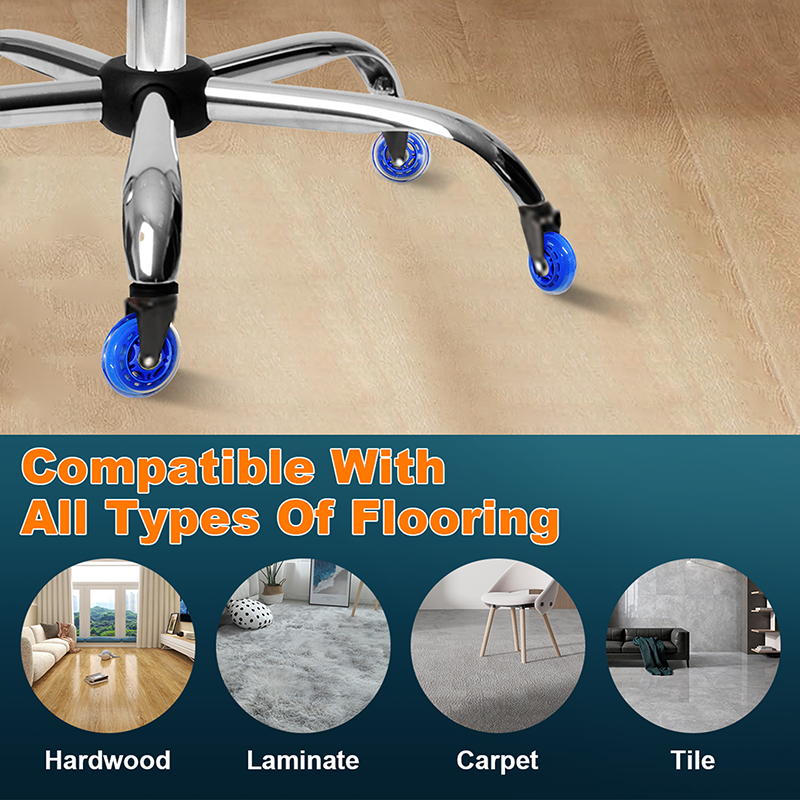 RidRed Chair Wheels-Replacement Rubber Wheels-Universal Fit 3 Inch Casters