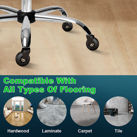 RidRed Office Chair Wheels-Universal Fit 3 Inch Computer Gaming Desk Caster Wheels