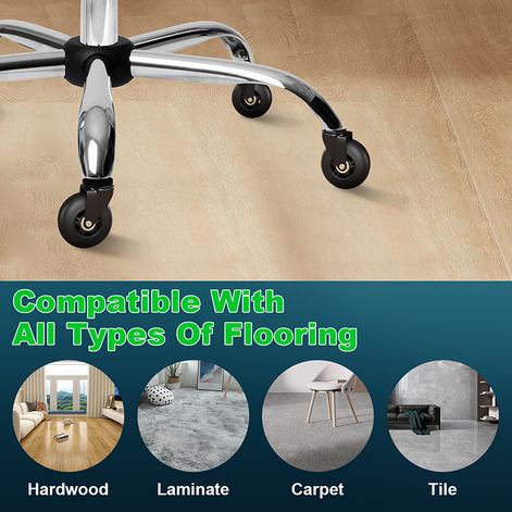 RidRed Office Chair Wheels-Universal Fit 3 Inch Computer Gaming Desk Caster Wheels