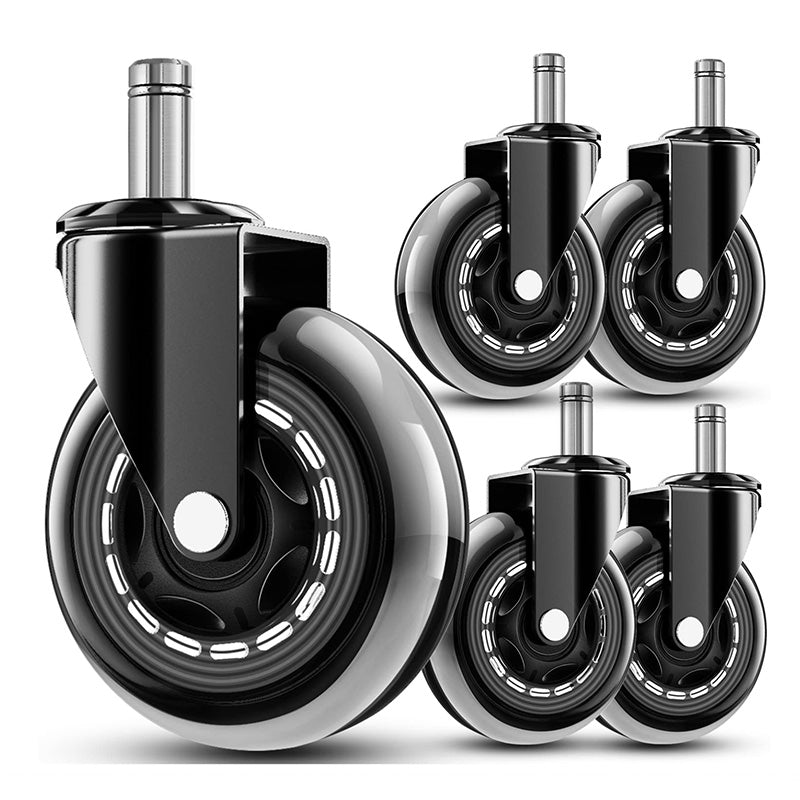 RidRed Office Chair Wheels-Replacement Rubber Wheels-Universal Fit 3 Inch Casters