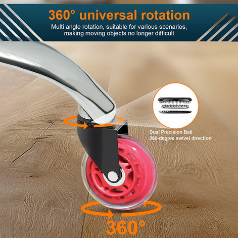 RidRed Gaming Rubber Wheels - Heavy-Duty Office Chair Wheels-Universal Fit 3 Inch Chair Casters