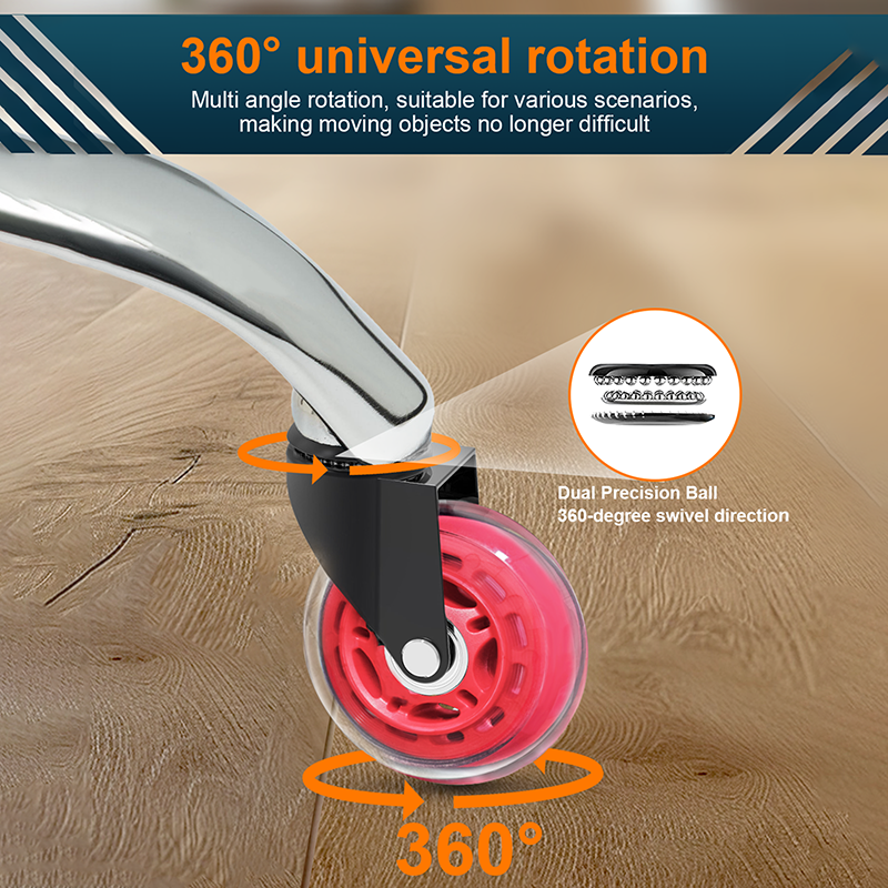 RidRed Gaming Rubber Wheels - Heavy-Duty Office Chair Wheels-Universal Fit 3 Inch Chair Casters