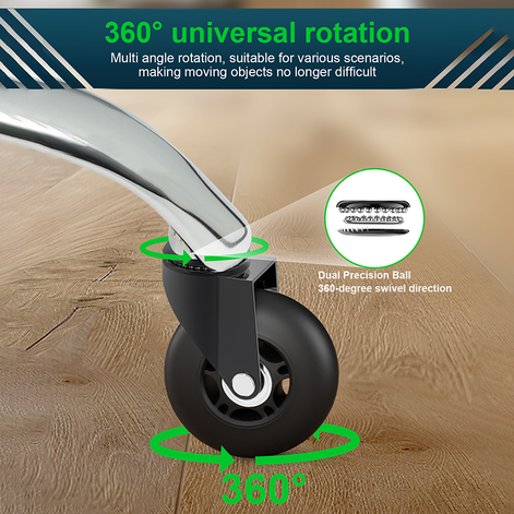 RidRed Office Chair Wheels-Universal Fit 3 Inch Computer Gaming Desk Caster Wheels