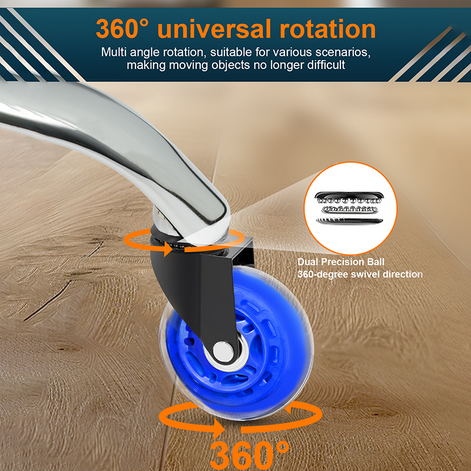 RidRed Chair Wheels-Replacement Rubber Wheels-Universal Fit 3 Inch Casters