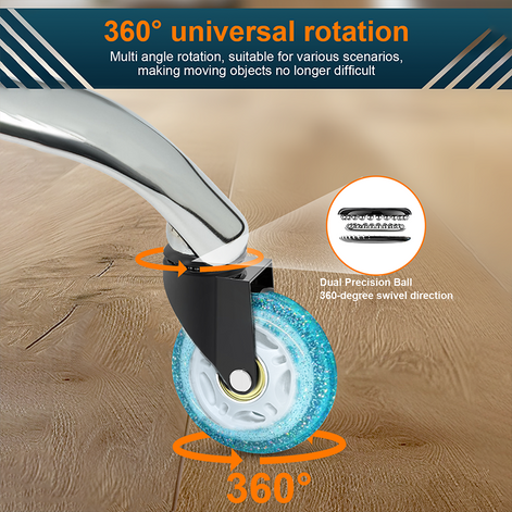 RidRed Gaming Chair Wheels-Replacement Rubber Casters-Universal Fit 3 Inch Chair Casters