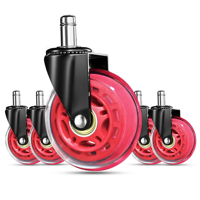 RidRed Gaming Rubber Wheels - Heavy-Duty Office Chair Wheels-Universal Fit 3 Inch Chair Casters