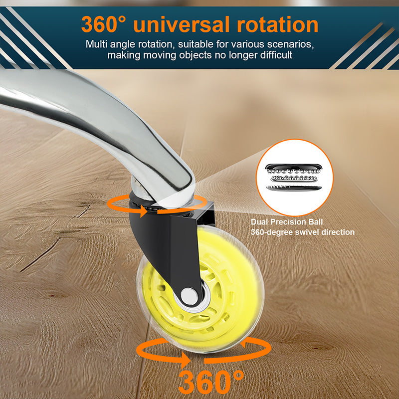 RidRed Gaming Chair Wheels -Replacement Rubber Casters- Universal Fit 3 Inch Chair Casters