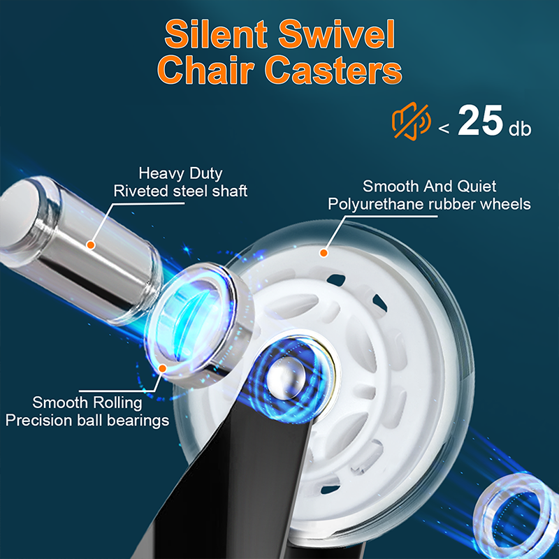 RidRed Gaming Chair Wheels - Heavy Duty Office Chair Wheels-Universal Fit 3 Inch Chair Casters