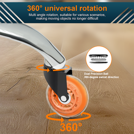 RidRed Gaming Rubber Wheels - Heavy-Duty Office Chair Wheels -Universal Fit 3 Inch Chair Casters